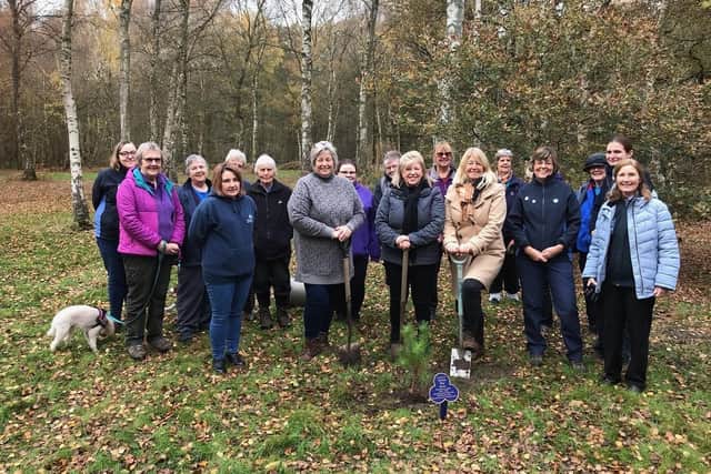 Barbara Brown’s daughters and members of the Louth Division Guide Association