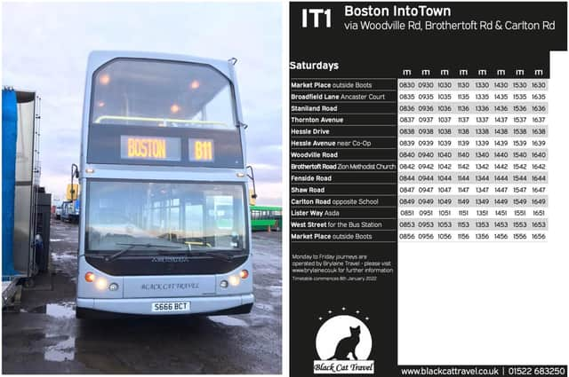 Black Cat Travel is now running a Saturday bus service in Boston, Spilsby and Spalding.