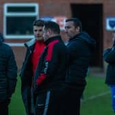 Nathan Collins (right) and his management team will be looking for three points at Newark. Photo: Craig Harrison