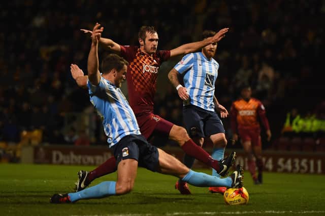 The striker won promotion with Bradford City. Photo: Getty Images