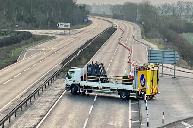 The A1 between Wansford and Stamford closed this morning.