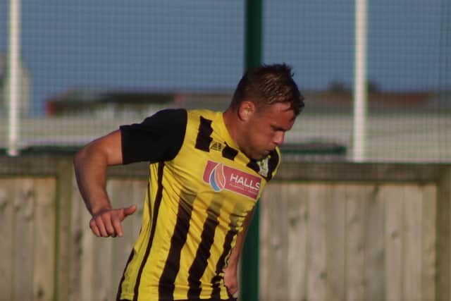 Ollie Pinner scored for Wyberton. Photo: Oliver Atkin