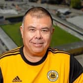 Sir Jonathan Van Tam pictured wearing a Boston United shirt. Photo by John Aron.