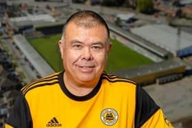 Sir Jonathan Van Tam pictured wearing a Boston United shirt. Photo by John Aron.