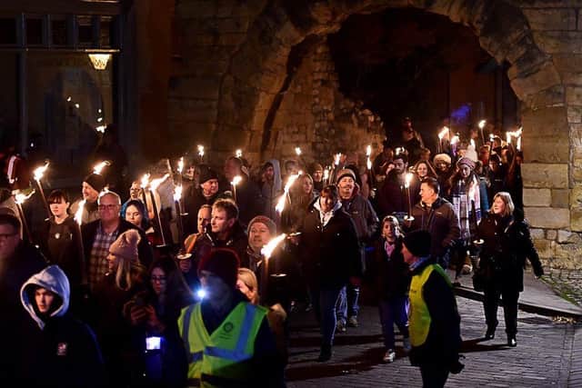 The St Barnabs torch light procession in Lincoln. Photo: Stuart Wilde EMN-220117-171703001