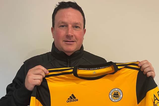 Paul Cox is the new Boston United manager. Photo: Boston United