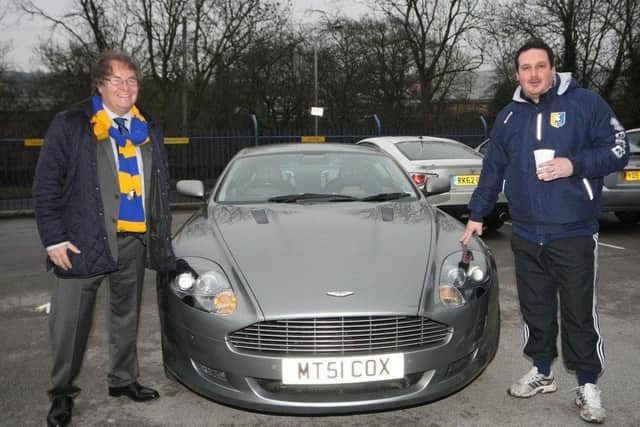 Cox was given an Aston Martin by Stags owner John Radford.