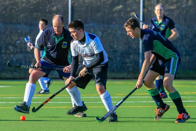 Action from Louth men's seconds versus Leadenham. Photo: David Dales