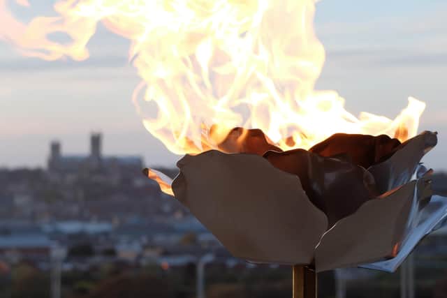 A beacon lit at North Kestevens International Bomber Command Centre in April 2016 for the Queens 90th birthday. It will again host a beacon for the Platinum Jubilee, on June 2, marking the start of a weekend of activities. EMN-220126-095654001