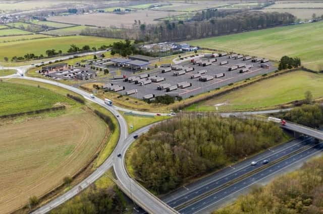 Plans for service station and lorry park at Barnetby interchange, M180