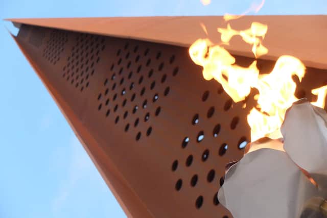 A beacon lit at North Kesteven’s International Bomber Command Centre in April 2016 for the Queen’s 90th birthday. It will again host a beacon for the Platinum Jubilee, on June 2, marking the start of a weekend of activities. EMN-220126-095643001
