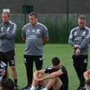 Richard Broyszczuk (centre) at pre-season training. Photo: Oliver Atkin