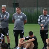 Richard Broyszczuk (centre) at pre-season training. Photo: Oliver Atkin