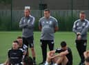 Richard Broyszczuk (centre) at pre-season training. Photo: Oliver Atkin