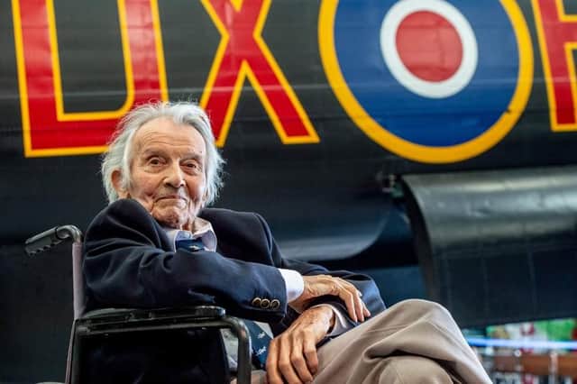 Fred Pearce celebrating his 100th anniversary at the Lincolnshire Aviation Centre in East Kirkby. The veteran, who was the last known wartime member of 207 Squadron, passed away peacefully on Saturday, January 22.