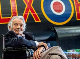 Fred Pearce celebrating his 100th anniversary at the Lincolnshire Aviation Centre in East Kirkby. The veteran, who was the last known wartime member of 207 Squadron, passed away peacefully on Saturday, January 22.