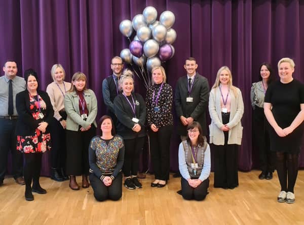 Staff from the Arts and Culture Faculty celebrating the Artsmark Silver Award.