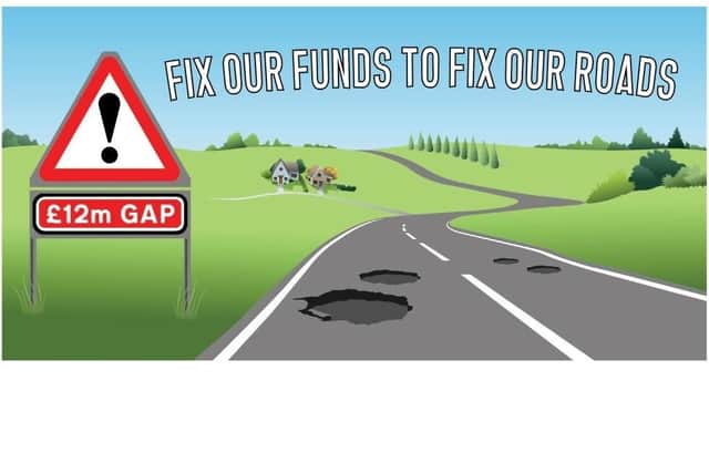 Lincolnshire County Council's Fix Our Funds To Fix Our Roads campaign. EMN-220131-171222001
