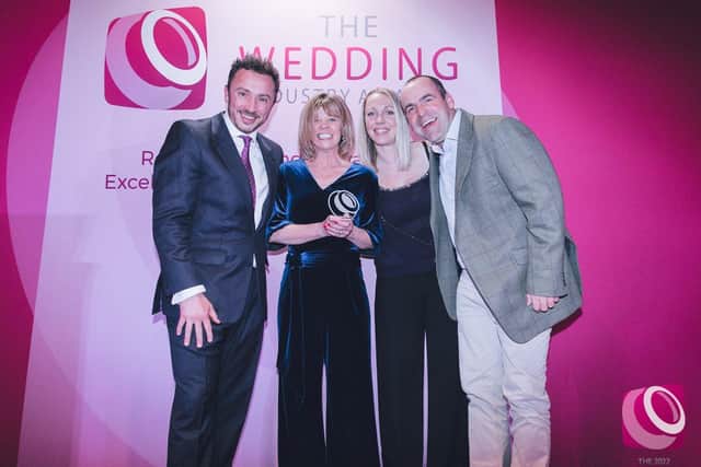 Jo and Will Nelstrop at the East Midlands region Wedding Industry Awards. EMN-220202-155638001