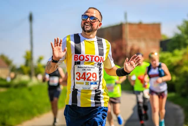 Action from 2020’s Boston Marathon. Photo by David Dales.
