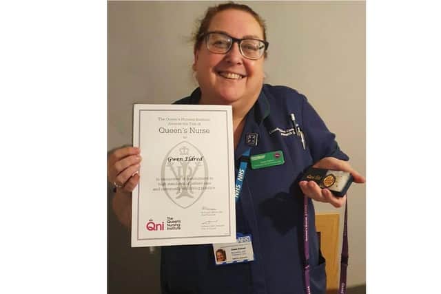 Macmillan nurse Gwen Eldred, from Boston, has been given the title of Queen’s Nurse