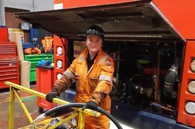 Pictured is Amber King who started in September 2021 on Stagecoach’s ‘Trade-up’ scheme. Amber was previously a bus driver for four years but wanted to move into engineering.