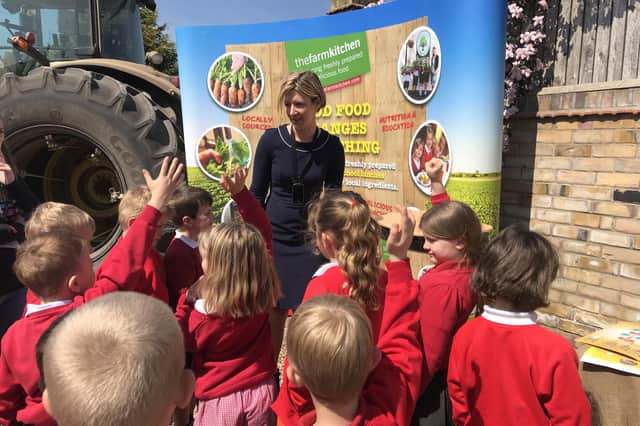 Victoria Howe leading one of the school education days at The Farm Kitchen in Ewerby Thorpe. EMN-220402-150325001