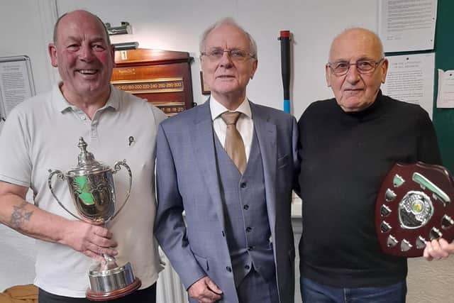 Pictured from left are: Tom Melin, Richard Noble and Hayden Gavey.