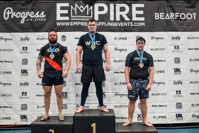 Owen Bootby tops the podium in Leeds.