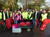 Some of the members at the 'first anniversary womble' in Kirton at the weekend. Photo by David Dawson.