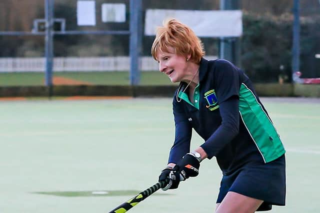 Catherine Fussey in action for the ladies' seconds.