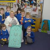 Rhi Clark, from left, with pupils Bethany Green, Tina Colman, Thomas Melville, Robyn Baldock, Alex Francis, Cameron Watson, Millie Smith, and Clementine Fawsitt-Jones.