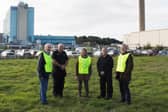 Members of the Rotary Club of Boston pictured at the helipad site last October, when they first launched their crowdfunding appeal for the lights.