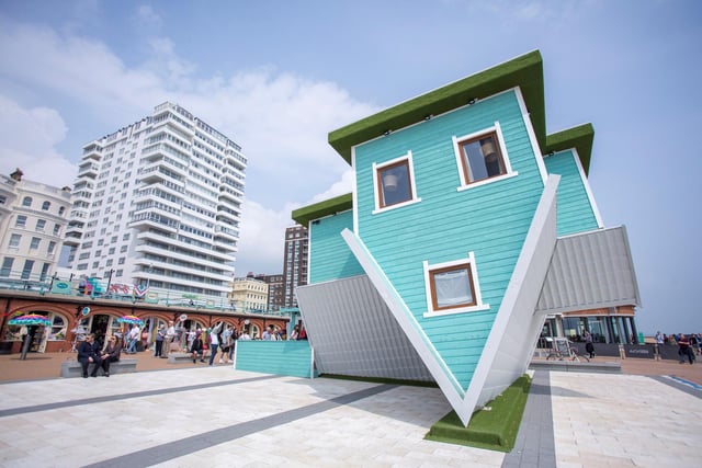 For something a bit different which will result in some great photos, the Upside Down House on Brighton seafront is worth a look. It won't keep you busy for long and may leave you a bit dizzy but it's not too pricey at £4.50 a ticket.
Book at upsidedownhouse.co.uk/