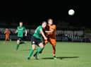 Gary King netted Skegness' third. Photo: Oliver Atkin