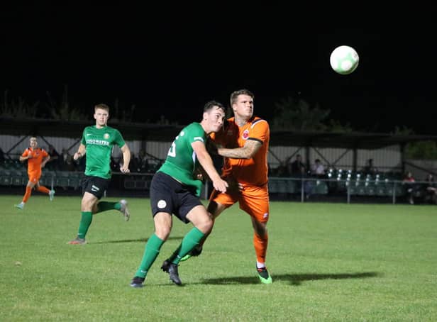 Gary King netted Skegness' third. Photo: Oliver Atkin