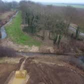 New curves developed in the restored Dunston Beck. EMN-220214-151312001