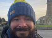 Chris Howard, the Coast Walker, arrives in Skegness.