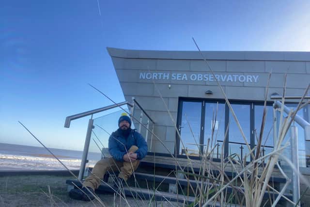 Chris takes a break at the North Sea Observatory.