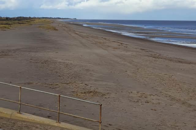 The beach spans for three-and-a-half miles.