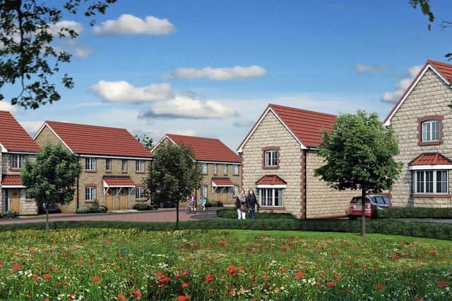 A computer generated image of the proposed housing development at Ancaster.