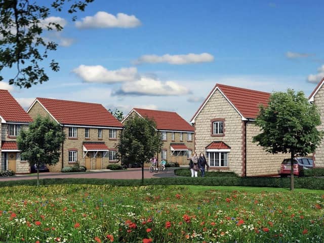 A computer generated image of the proposed housing development at Ancaster.