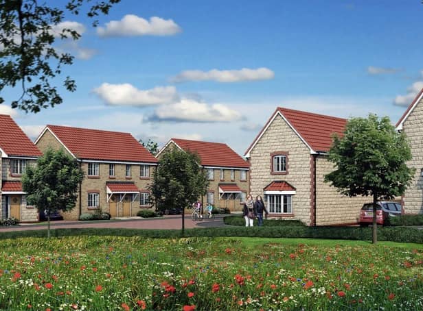A computer generated image of the proposed housing development at Ancaster.