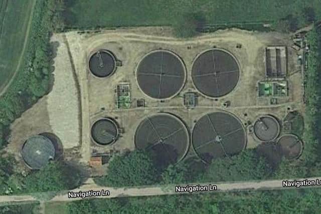 Caistor water treatment site in Navigation Lane. Photo: Google Earth EMN-220215-082653001