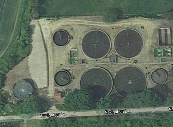 Caistor water treatment site in Navigation Lane. Photo: Google Earth EMN-220215-082653001