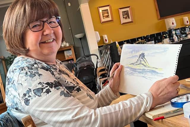 Jeanette Cull says she finds the art programme very therapeutic.