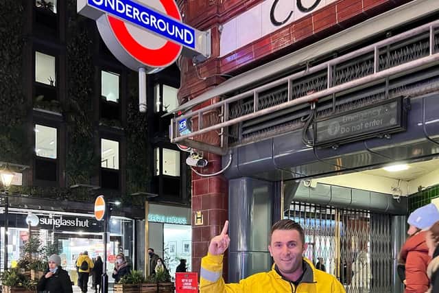 Ticket to ride - Brad during the 200 challenge through the London Underground network.