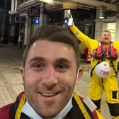 Brad Johnson and Nick Walton after visiting  205 tube stations across London in 17 hours as part of their '200' challenge.