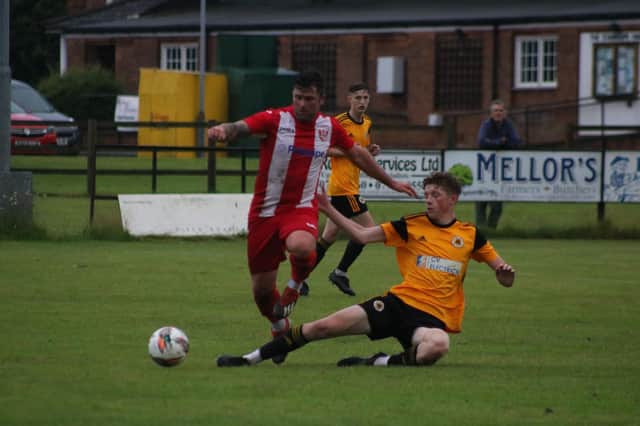 Scott Lowman found the net in the last meeting with Keelby. Photo: Oliver Atkin