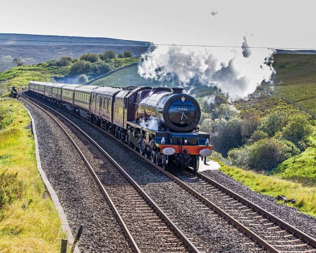 Historic steam locomotive Princess Elizabeth hauling the Northern Belle over the Settle-Carlisle line. Photo: Channel 5 EMN-220222-172225001